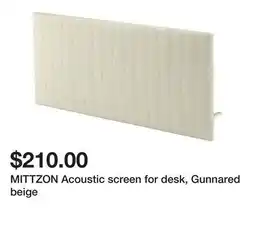 Ikea MITTZON Acoustic screen for desk, Gunnared beige offer