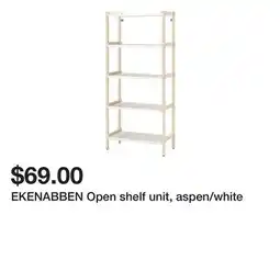 Ikea EKENABBEN Open shelf unit, aspen/white offer
