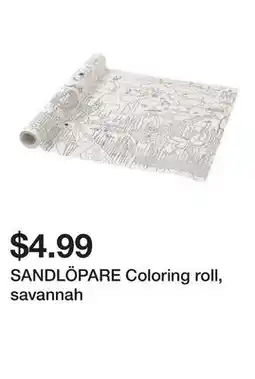 Ikea SANDLÖPARE Coloring roll, savannah offer