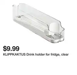 Ikea KLIPPKAKTUS Drink holder for fridge, clear offer