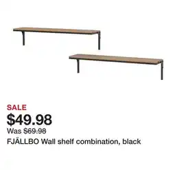 Ikea FJÄLLBO Wall shelf combination, black offer