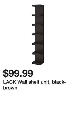 Ikea LACK Wall shelf unit, black-brown offer