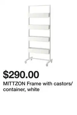 Ikea MITTZON Frame with castors/container, white offer