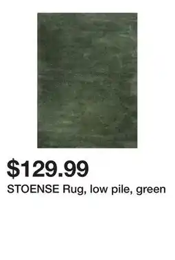 Ikea STOENSE Rug, low pile, green offer