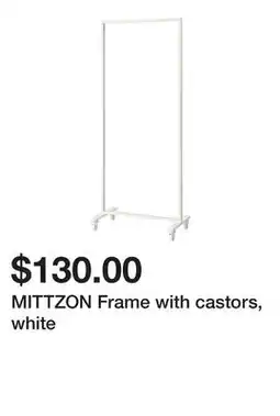Ikea MITTZON Frame with castors, white offer