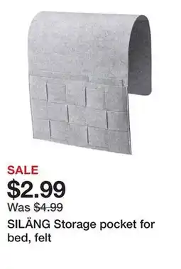 Ikea SILÄNG Storage pocket for bed, felt offer