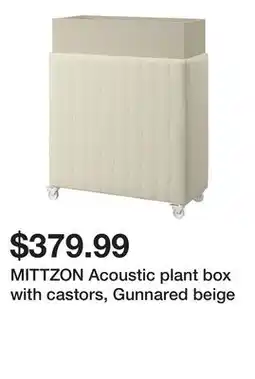 Ikea MITTZON Acoustic plant box with castors, Gunnared beige offer