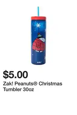 Five Below Zak! Peanuts Christmas Tumbler 30oz offer