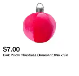 Five Below Pink Pillow Christmas Ornament 10in x 9in offer