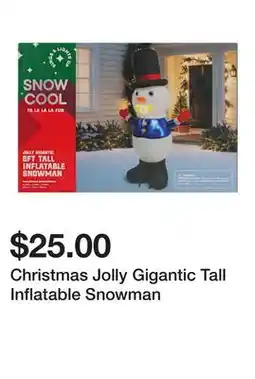 Five Below Christmas Jolly Gigantic Tall Inflatable Snowman offer