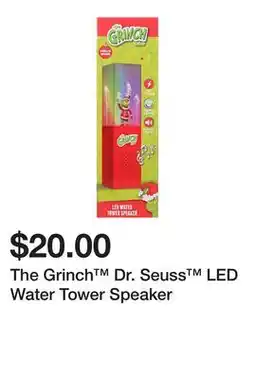 Five Below The Grinch Dr. Seuss LED Water Tower Speaker offer