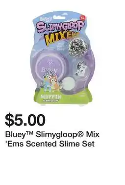 Five Below Bluey Slimygloop Mix 'Ems Scented Slime Set offer