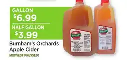 Heinen's Burnham's Orchards Apple Cider offer