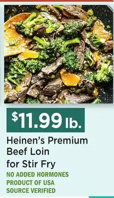 Heinen's Heinen's Premium Beef Loin for Stir Fry offer