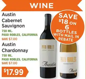 Heinen's Austin Cabernet Sauvignon Austin Chardonnay offer