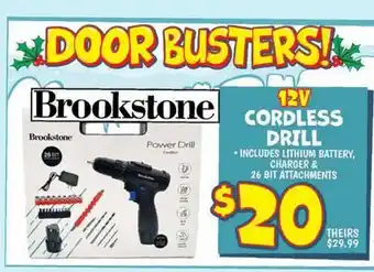 Ollie's Brookstone CORDLESS DRILL offer