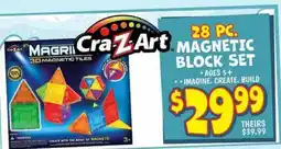 Ollie's CRA-Z-ART 28 PC. MAGNETIC BLOCK SET offer