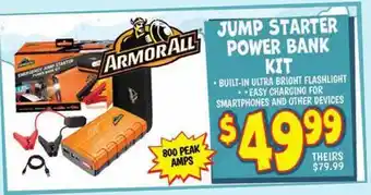 Ollie's ARMORALL JUMP STARTER POWER BANK KIT offer