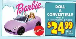 Ollie's Barbie DOLL TM & CONVERTIBLE offer