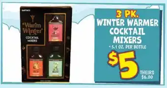 Ollie's 3 PK. WINTER WARMER COCKTAIL offer