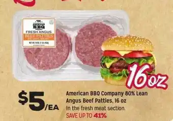 Grocery Outlet American Bbq Company 80% Lean Angus Beef Patties, 16 Oz. offer