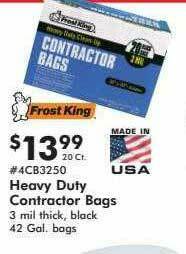 Valu Home Centers Heavy Duty Contractor Bags offer