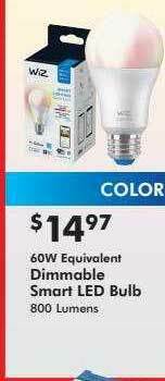 60w Equivalent Dimmable Smart Led Bulb