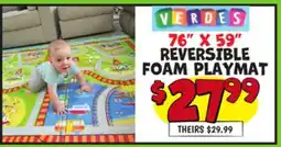 Ollie's 76 X 59 REVERSIBLE FOAM PLAYMAT offer