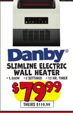 Ollie's SLIMLINE ELECTRIC WALL HEATER offer