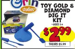 Ollie's TOY GOLD & DIAMOND DIG IT KIT offer