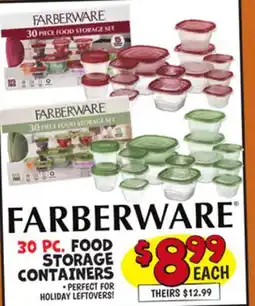 Ollie's 30 PC. FOOD STORAGE CONTAINERS offer