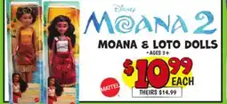 Ollie's MOANA & LOTO DOLLS offer