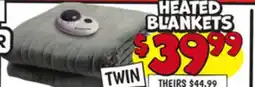 Ollie's TWIN HEATED BLANKETS offer
