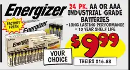 Ollie's ENERGIZER 24 PK. AA OR AAA INDUSTRIAL GRADE BATTERIES offer