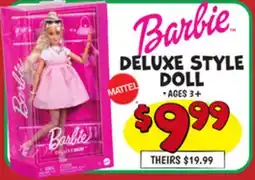 Ollie's BARBIE DELUXE STYLE DOLL offer