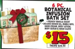 Ollie's 6 PC. BOTANICAL INFUSION BATH SET offer