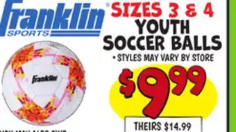 Ollie's YOUTH SOCCER BALLS offer