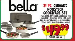 Ollie's 21 PC. CERAMIC NONSTICK COOKWARE SET offer
