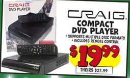 Ollie's CRAIG COMPACT DVD PLAYER offer