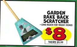 Ollie's GARDEN RAKE BACK SCRATCHER offer