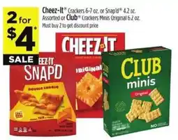 Dollar General Cheez-It Crackers or snap'd assorted or club offer