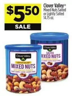 Dollar General Clover Valley Mixed Nuts Salted or Lightly Salted offer