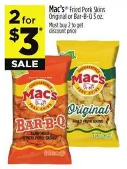 Dollar General Mac's Fried Pork Skins original or bar-b-q offer