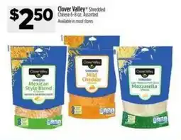 Dollar General Clover Valley Shredded Cheese offer