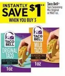 Dollar General Taco Bell Taco Seasoning Mix Original or Mild offer