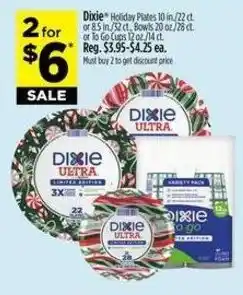 Dollar General Dixie Holiday Plates offer