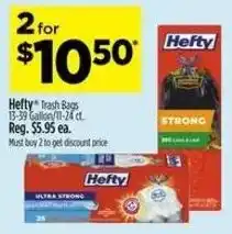 Dollar General Hefty Trash Bags offer