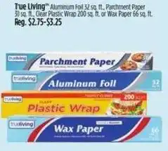 Dollar General Tue living aluminum foil, parchment paper clear plastic wrap or wax paper offer
