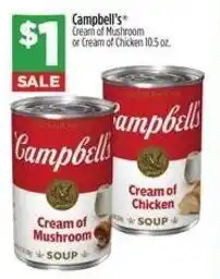 Dollar General Campbell's Cream of Mushroom or Cream of Chicken offer