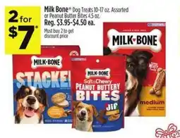 Dollar General Milk Bone Dog Treats or peanut butter bites offer